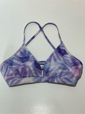Jolyn Purple Tie-Dye Teresa Bikini Top Medium